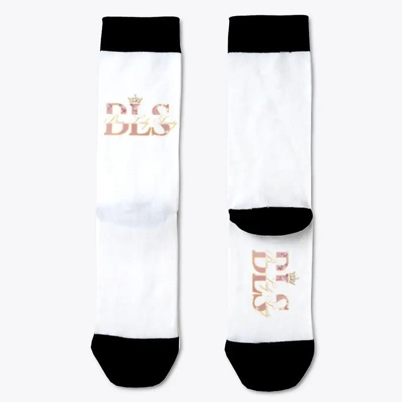 Boss Lady Society Motif Crew Socks